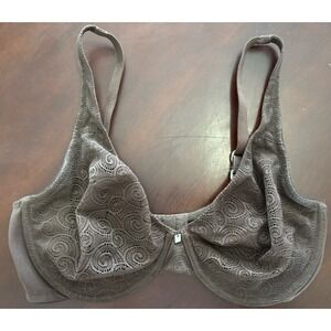 Natori 32DD Brown Lace Underwire Bra Full Coverage Adjustable Straps